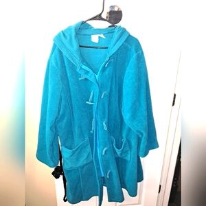 Roaman's Fleece Teal Coat Size 3X